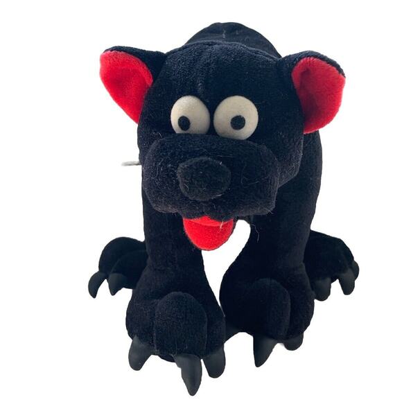 Vintage Happy Halloween Bendables 1998 Plush Black Cat Posable Limbs Spooky - Picture 1 of 10